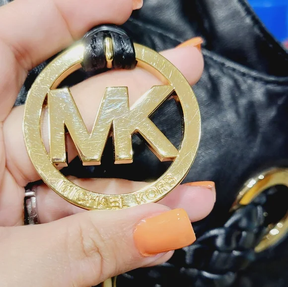 Michael Kors Black Leather Tote Bag Large With Braided Handles - Picture 10 of 14